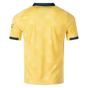 AC Milan Third Kit 25/26 back, yellow with green details, polo neck collar.