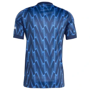 rsenal Away Kit 25/26, back view, blank jersey in Night Indigo with crew neck collar.