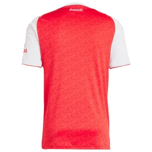 Arsenal Home Kit 25/26, back view, blank jersey with red body and white sleeves.