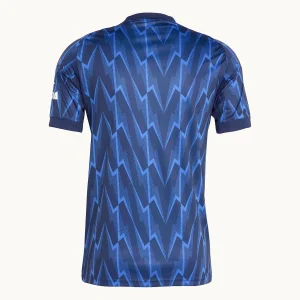 Arsenal Away Kit 25/26, back view, blank jersey in Night Indigo with crew neck collar.