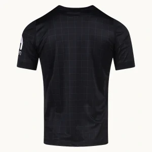 Back view of Tottenham Hotspur Away Kit 25/26, blank black jersey with crew neck collar.