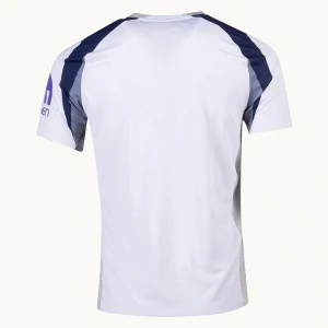 Tottenham Hotspur Home Kit 25/26, back view, plain Lilywhite design with Binary Blue sleeves and ribbed collar.